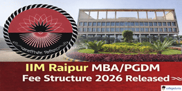 IIM Raipur MBA Fee Structure 2026 Released